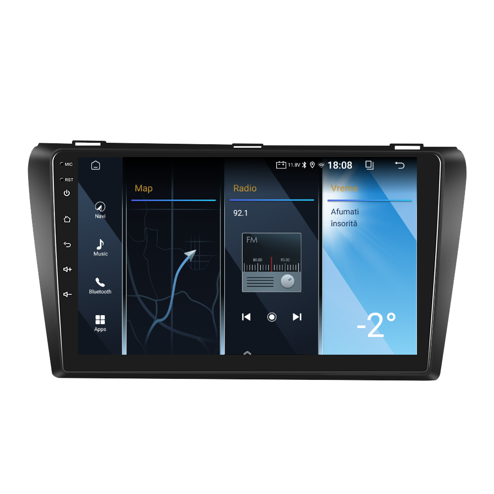 Navigatie dedicata Mazda 3 (2006-2012) 2GB RAM 32GB ROM, Android 14, Carplay si Android Auto, cooler racire, ecran HD 9 inch