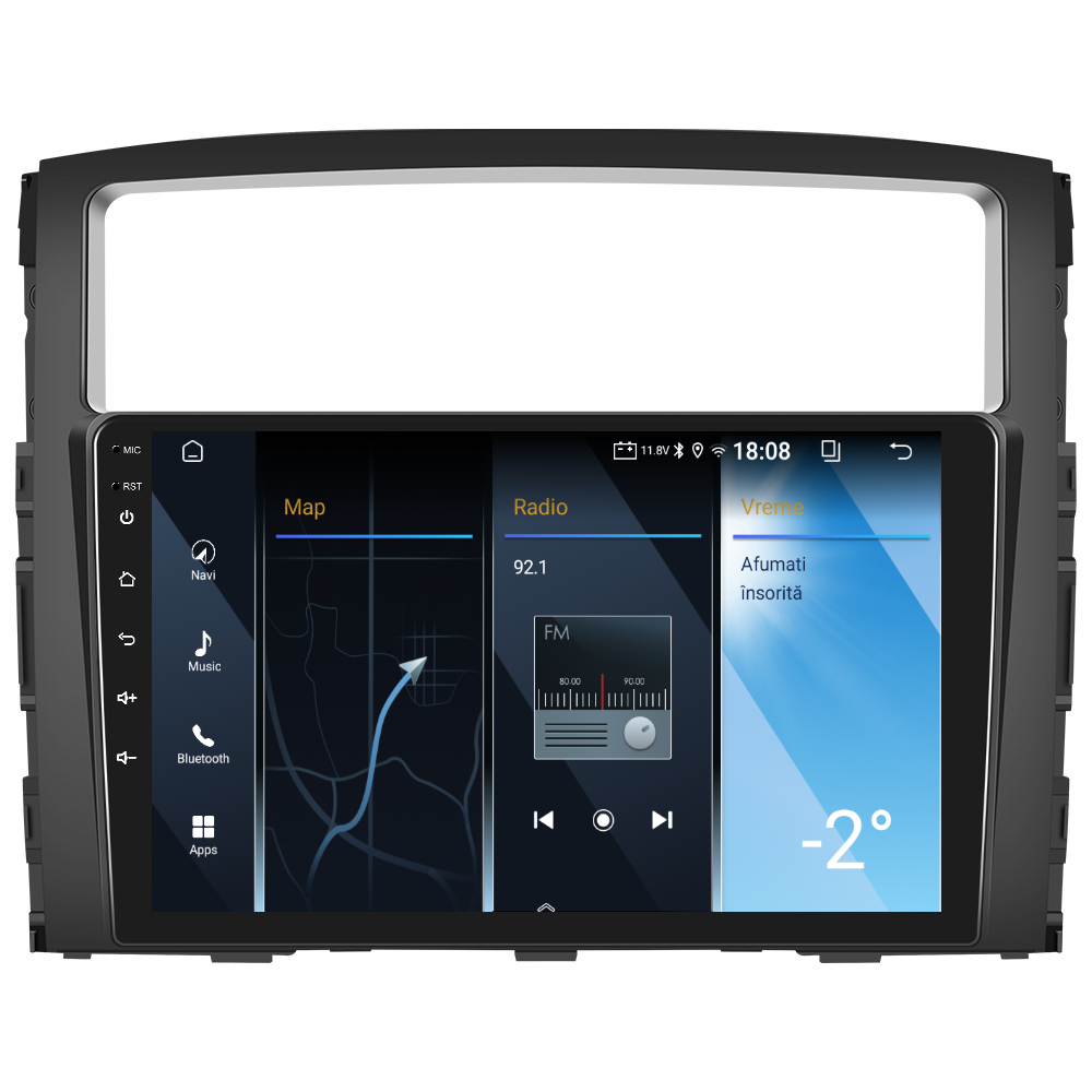 Navigatie dedicata Mitsubishi Pajero (2006-2020) 2GB RAM 32GB ROM, Android 14, Carplay si Android Auto, cooler racire, ecran HD 9 inch