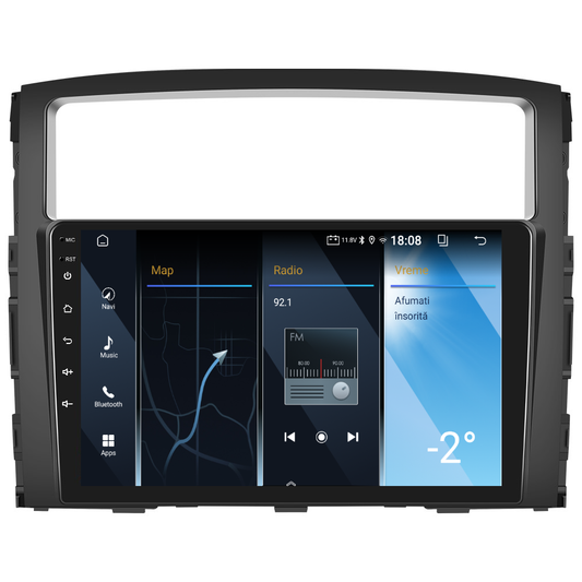Navigatie dedicata Mitsubishi Pajero (2006-2020) 2GB RAM 32GB ROM, Android 14, Carplay si Android Auto, cooler racire, ecran HD 9 inch