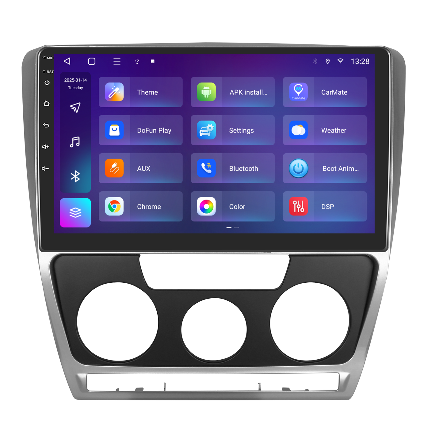 Navigatie dedicata Skoda Octavia 2 (2004-2013) 2GB RAM 32GB ROM, Android 14, Carplay si Android Auto, cooler racire, ecran HD 10 inch