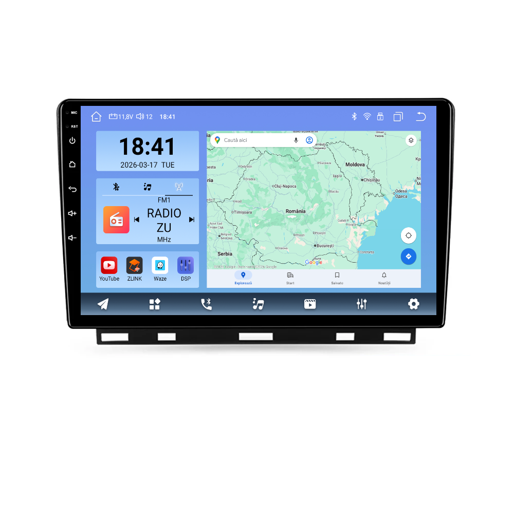 Navigatie dedicata Renault Clio V (2019-2021) cu Android 14, 8 GB RAM 128 GB ROM, OCTA-CORE 2.0Mhz, Carplay si Android auto, Slot SIM 4G, ventilator de racire activ, ecran 9 inch HD