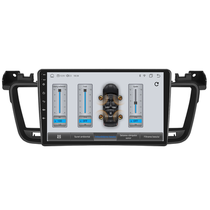 Navigatie dedicata Peugeot 508 (2011-2018)  Android 14, 8 GB RAM 128 GB ROM, OCTA-CORE 2.0Mhz, Carplay si Android auto, Slot SIM 4G, ventilator de racire activ, ecran 9 inch HD