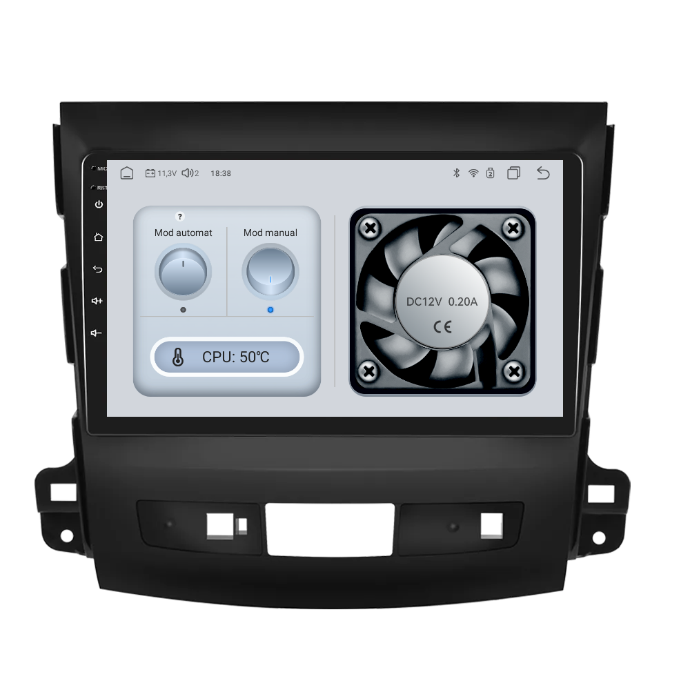 Navigatie dedicata Mitsubishi Outlander (2008-2015) cu Android 14, 4 GB RAM 64 GB ROM, OCTA-CORE, Carplay si Android auto, Slot SIM 4G, ventilator de racire activ, ecran 9 inch HD