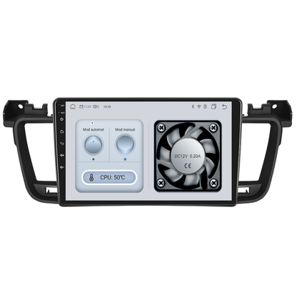 Navigatie dedicata Peugeot 508 (2011-2018) cu Android 14, 4 GB RAM 64 GB ROM, OCTA-CORE, Carplay si Android auto, Slot SIM 4G, ventilator de racire activ, ecran 9 inch HD