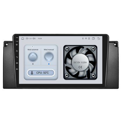 Navigatie dedicata BMW E53 (1999-2005) cu Android 14, 4 GB RAM 64 GB ROM, OCTA-CORE, Carplay si Android auto, Slot SIM 4G, ventilator de racire activ, ecran 9 inch HD