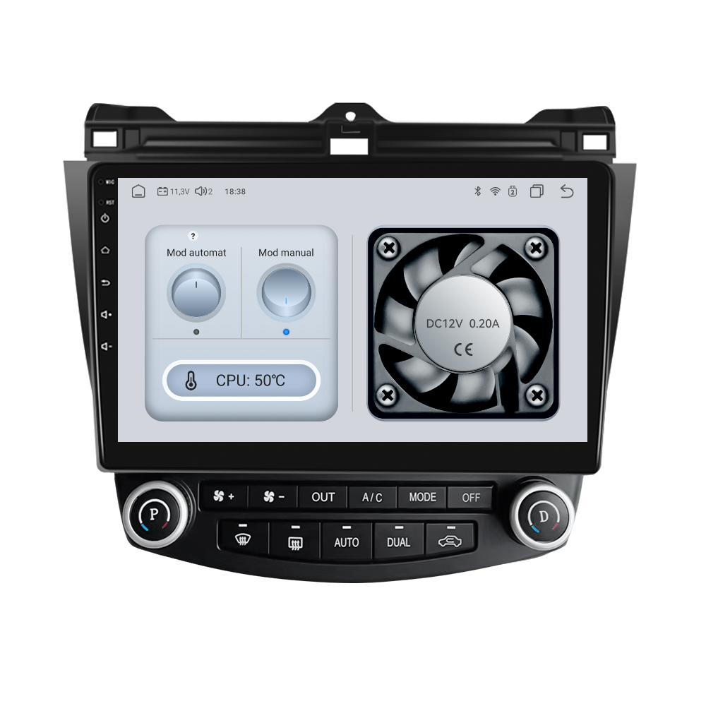 Navigatie dedicata Honda Accord (2003-2007) cu Android 14, 4 GB RAM 64 GB ROM, OCTA-CORE, Carplay si Android auto, Slot SIM 4G, ventilator de racire activ, ecran 10.1 inch HD