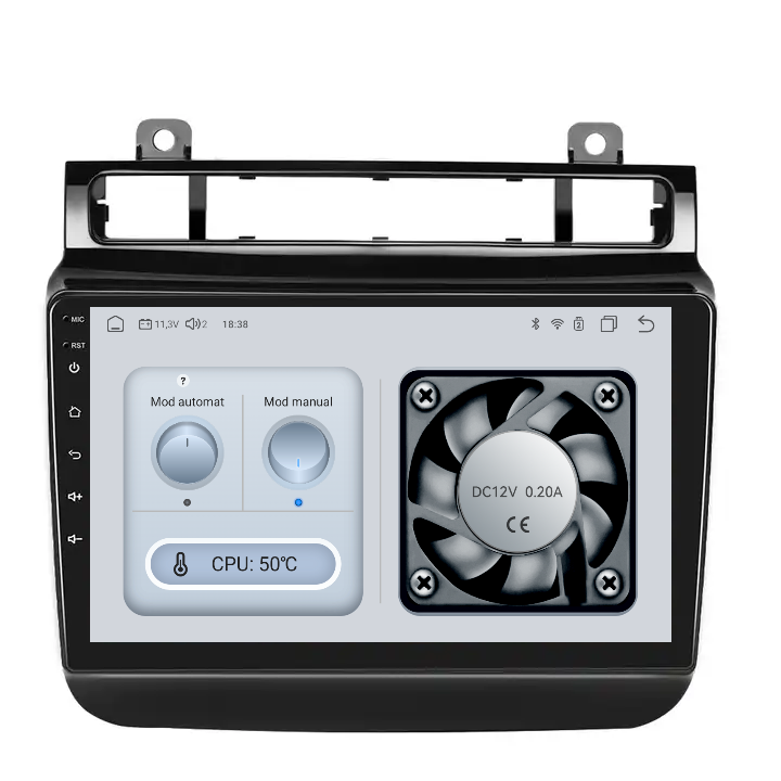 Navigatie dedicata Volkswagen Touareg (2011-2017) cu Android 14, 4 GB RAM 64 GB ROM, OCTA-CORE, Carplay si Android auto, Slot SIM 4G, ventilator de racire activ, ecran 9 inch HD
