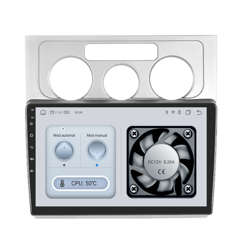Navigatie dedicata Volkswagen Touran (2006-2008) cu Android 14, 4 GB RAM 64 GB ROM, OCTA-CORE, Carplay si Android auto, Slot SIM 4G, ventilator de racire activ, ecran 10.1 inch HD