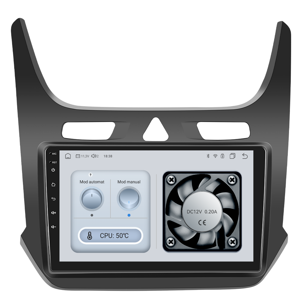 Navigatie dedicata Chevrolet Cobalt (2011-2018) cu Android 14, 4 GB RAM 64 GB ROM, OCTA-CORE, Carplay si Android auto, Slot SIM 4G, ventilator de racire activ, ecran 9 inch HD