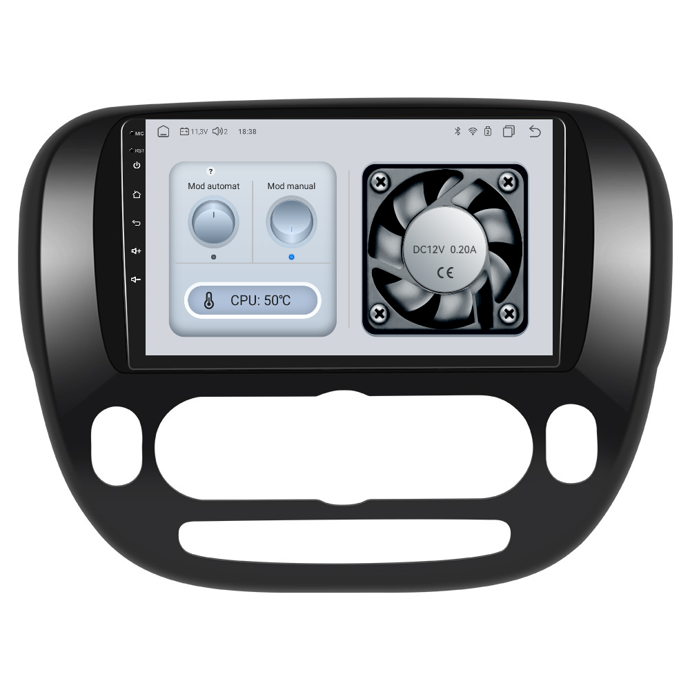 Navigatie dedicata KIA Soul (2014) cu Android 14, 4 GB RAM 64 GB ROM, OCTA-CORE, Carplay si Android auto, Slot SIM 4G, ventilator de racire activ, ecran 9 inch HD