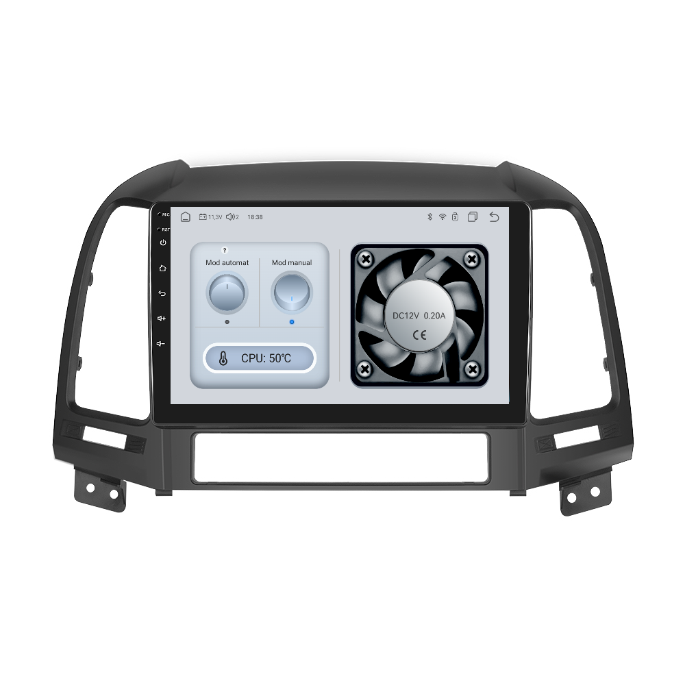 Navigatie dedicata Hyundai Santa-fe (2006-2012) cu Android 14, 4 GB RAM 64 GB ROM, OCTA-CORE, Carplay si Android auto, Slot SIM 4G, ventilator de racire activ, ecran 9 inch HD