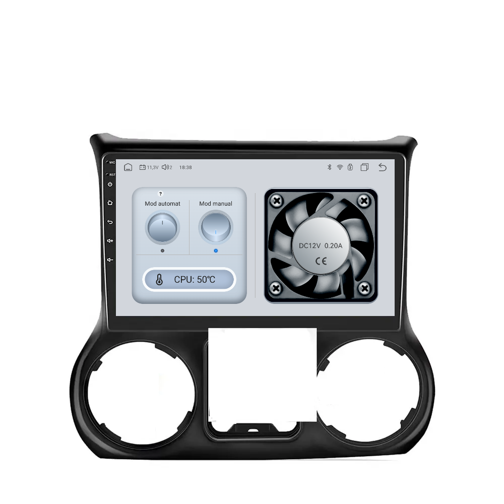 Navigatie dedicata Jeep Wrangler (2011-2014) Android 14, 8 GB RAM 128 GB ROM, OCTA-CORE 2.0Mhz, Carplay si Android auto, Slot SIM 4G, ventilator de racire activ, ecran 10.1 inch HD