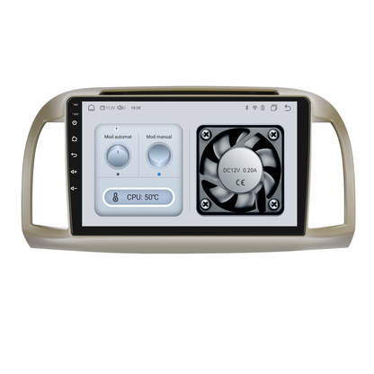 Navigatie dedicata Nissan March (2002-2010) cu Android 14, 4 GB RAM 64 GB ROM, OCTA-CORE, Carplay si Android auto, Slot SIM 4G, ventilator de racire activ, ecran 9 inch HD