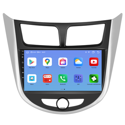 Navigatie dedicata Hyundai Accent (2010-2016) cu Android 14, 4 GB RAM 64 GB ROM, OCTA-CORE, Carplay si Android auto, Slot SIM 4G, ventilator de racire activ, ecran 9 inch HD