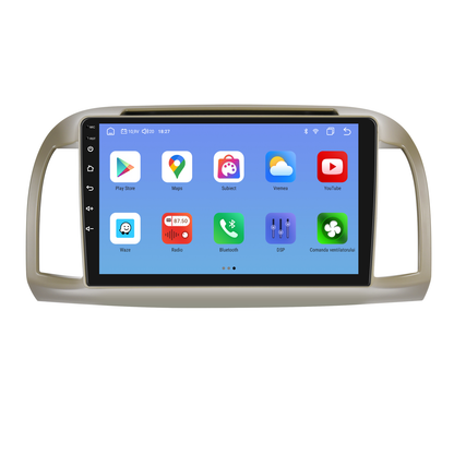 Navigatie dedicata Nissan March (2002-2010) cu Android 14, 4 GB RAM 64 GB ROM, OCTA-CORE, Carplay si Android auto, Slot SIM 4G, ventilator de racire activ, ecran 9 inch HD