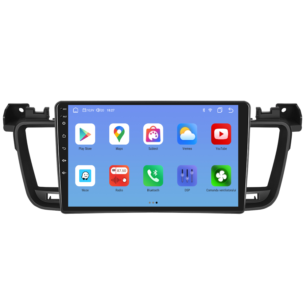 Navigatie dedicata Peugeot 508 (2011-2018) cu Android 14, 4 GB RAM 64 GB ROM, OCTA-CORE, Carplay si Android auto, Slot SIM 4G, ventilator de racire activ, ecran 9 inch HD