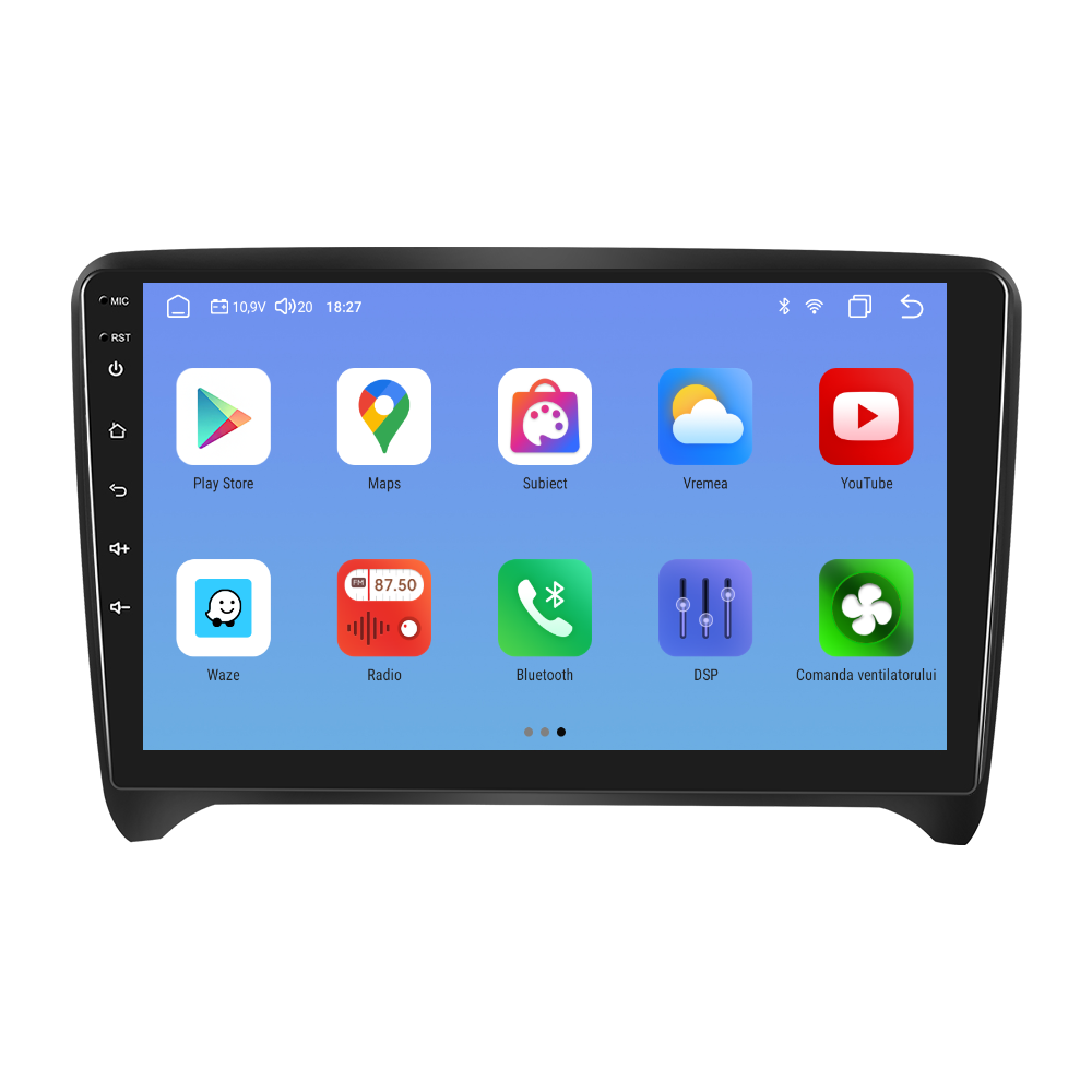 Navigatie dedicata Audi TT (2008-2014) cu Android 14, 4 GB RAM 64 GB ROM, OCTA-CORE, Carplay si Android auto, Slot SIM 4G, ventilator de racire activ, ecran 9 inch HD