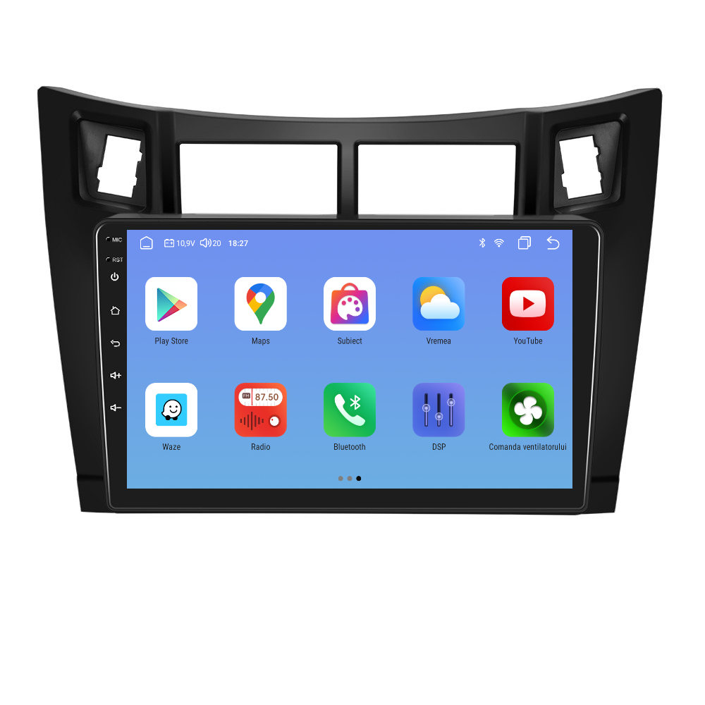 Navigatie dedicata Toyota Yaris (2008-2011) Android 14, 8 GB RAM 128 GB ROM, OCTA-CORE 2.0Mhz, Carplay si Android auto, Slot SIM 4G, ventilator de racire activ, ecran 9 inch HD