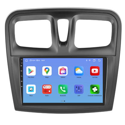Navigatie dedicata Dacia Logan | Duster | Sandero (2012-2020) cu Android 14, 4 GB RAM 64 GB ROM, OCTA-CORE, Carplay si Android auto, Slot SIM 4G, ventilator de racire activ, ecran 9 inch HD