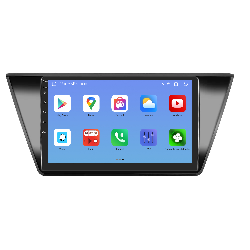 Navigatie dedicata Volkswagen Touran (2016) cu Android 14, 4 GB RAM 64 GB ROM, OCTA-CORE, Carplay si Android auto, Slot SIM 4G, ventilator de racire activ, ecran 10.1 inch HD
