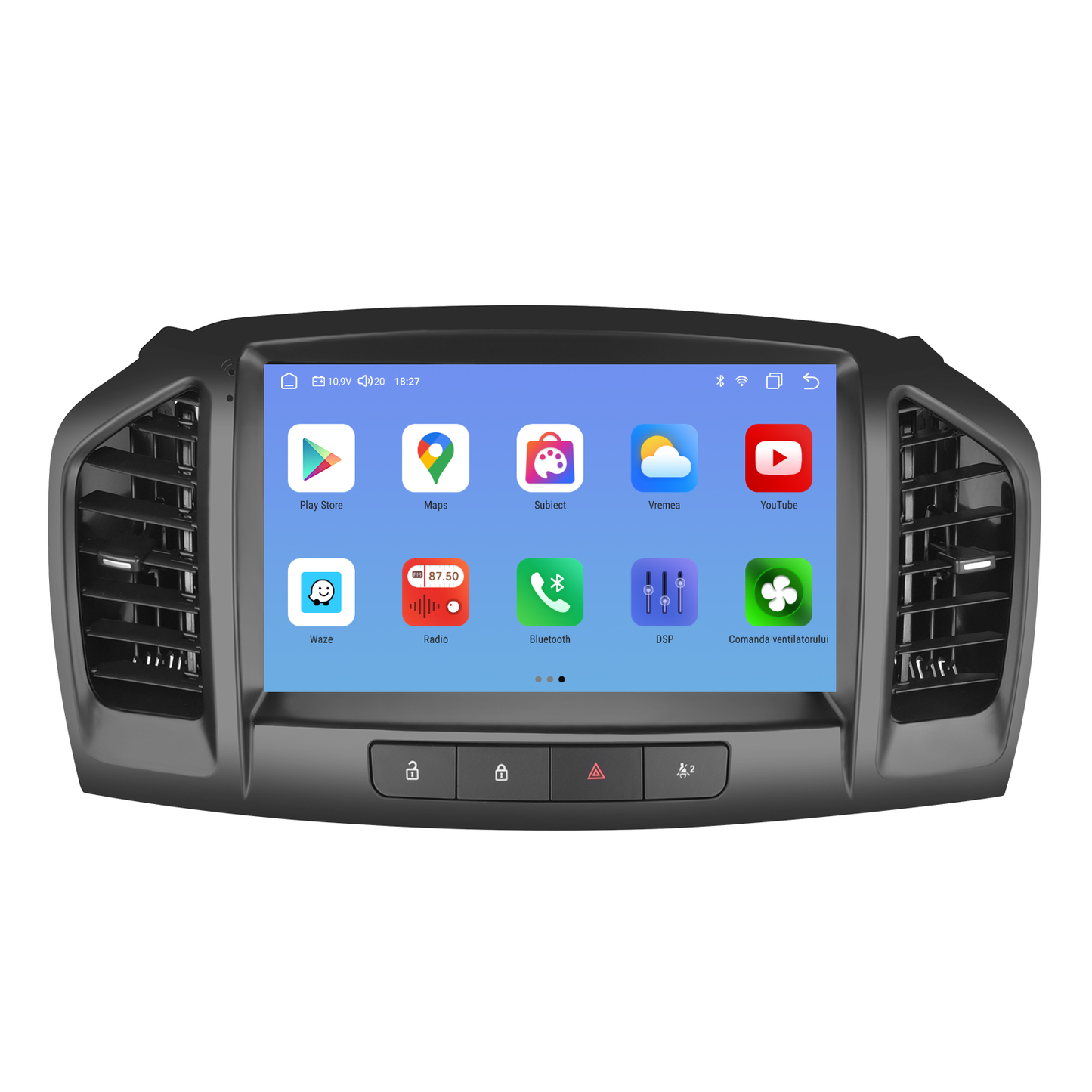 Navigatie dedicata Opel Insignia (2008-2012) Android 14, 8 GB RAM 128 GB ROM, OCTA-CORE 2.0Mhz, Carplay si Android auto, Slot SIM 4G, ventilator de racire activ, ecran 9 inch HD