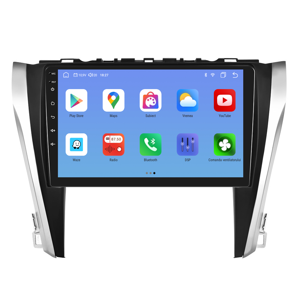 Navigatie dedicata Toyota Camry (2015-2017) cu Android 14, 4 GB RAM 64 GB ROM, OCTA-CORE, Carplay si Android auto, Slot SIM 4G, ventilator de racire activ, ecran 10.1 inch HD