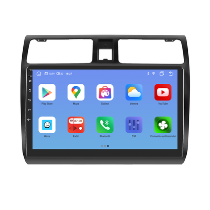 Navigatie dedicata Suzuki Swift (2005-2010) cu Android 14, 4 GB RAM 64 GB ROM, OCTA-CORE, Carplay si Android auto, Slot SIM 4G, ventilator de racire activ, ecran 10.1 inch HD