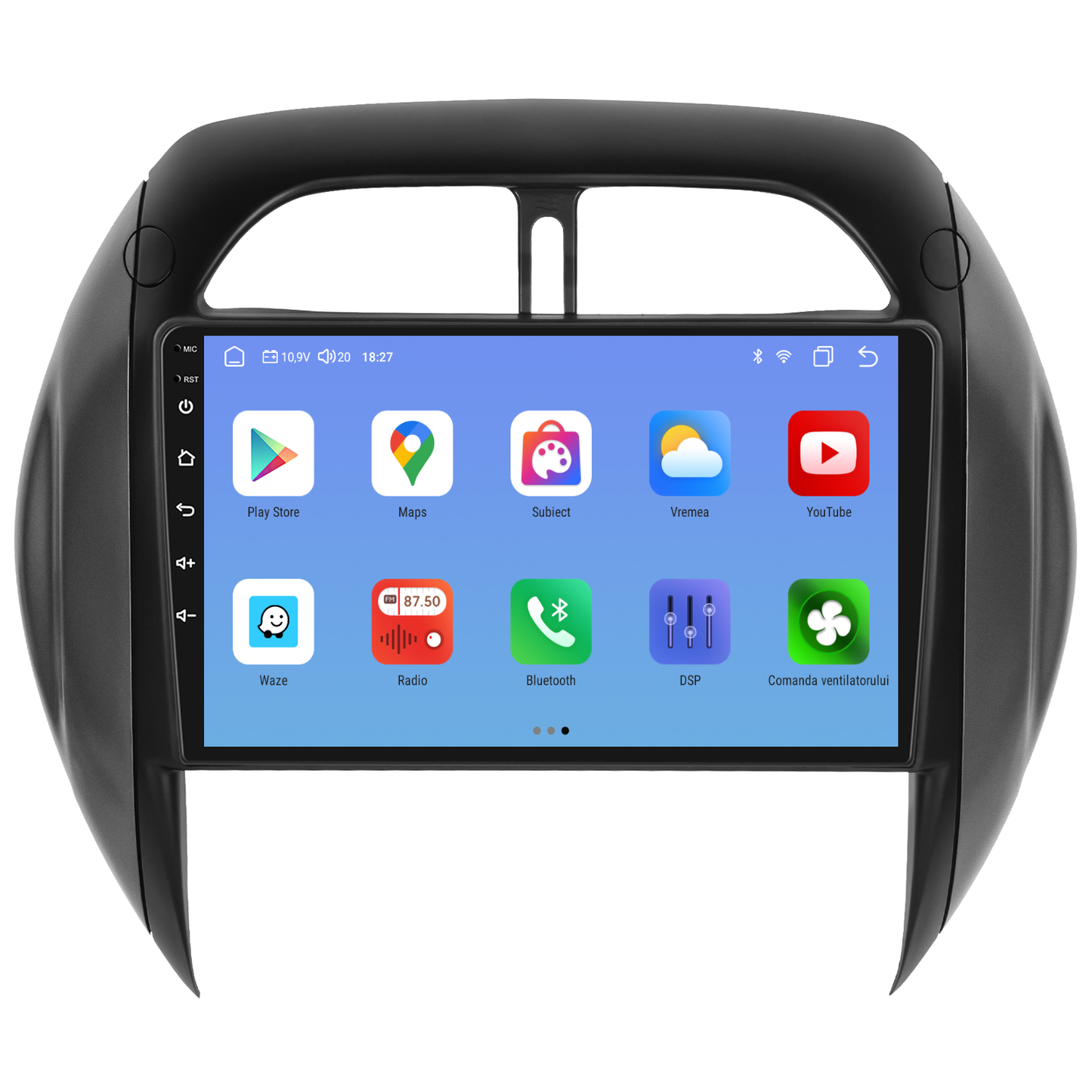 Navigatie dedicata Toyota RAV4 (2003-2005) Android 14, 8 GB RAM 128 GB ROM, OCTA-CORE 2.0Mhz, Carplay si Android auto, Slot SIM 4G, ventilator de racire activ, ecran 9 inch HD
