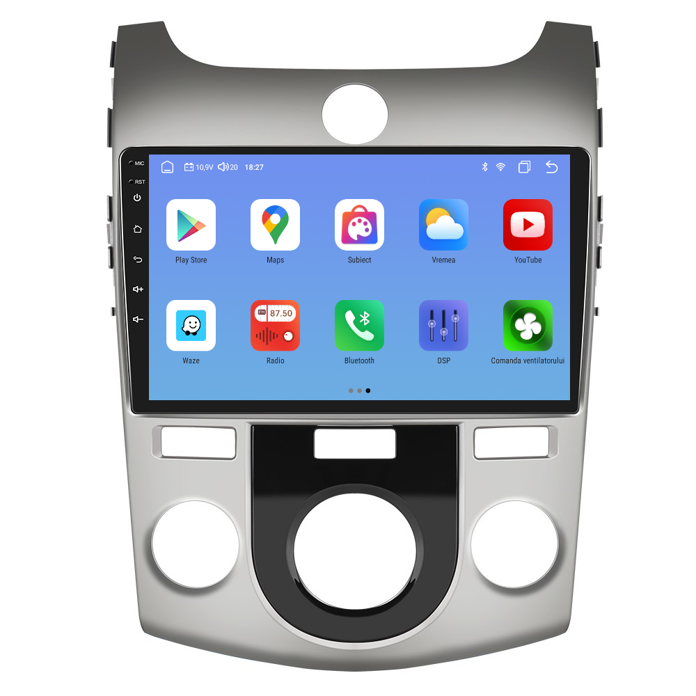 Navigatie dedicata KIA Forte (2009-2017) cu Android 14, 4 GB RAM 64 GB ROM, OCTA-CORE, Carplay si Android auto, Slot SIM 4G, ventilator de racire activ, ecran 9 inch HD