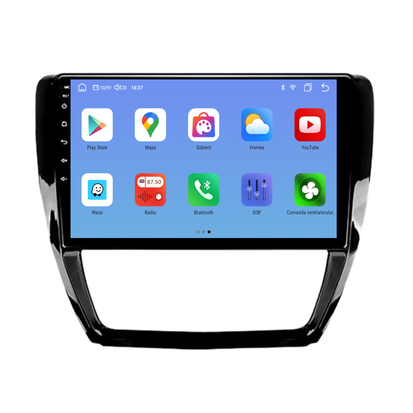 Navigatie dedicata Volkswagen Jetta (2011-2018) Android 14, 8 GB RAM 128 GB ROM, OCTA-CORE 2.0Mhz, Carplay si Android auto, Slot SIM 4G, ventilator de racire activ, ecran 10.1 inch HD