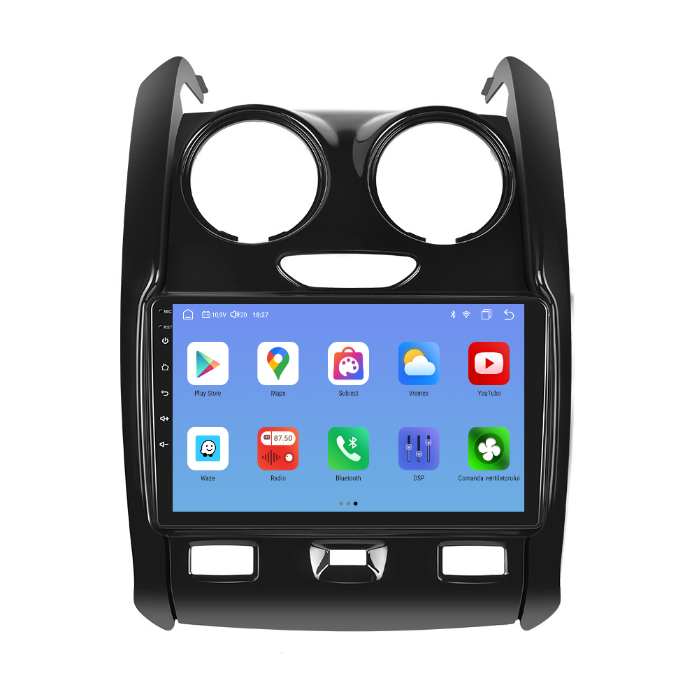 Navigatie dedicata Dacia Duster (2012-2019) Android 14, 8 GB RAM 128 GB ROM, OCTA-CORE 2.0Mhz, Carplay si Android auto, Slot SIM 4G, ventilator de racire activ, ecran 9 inch HD