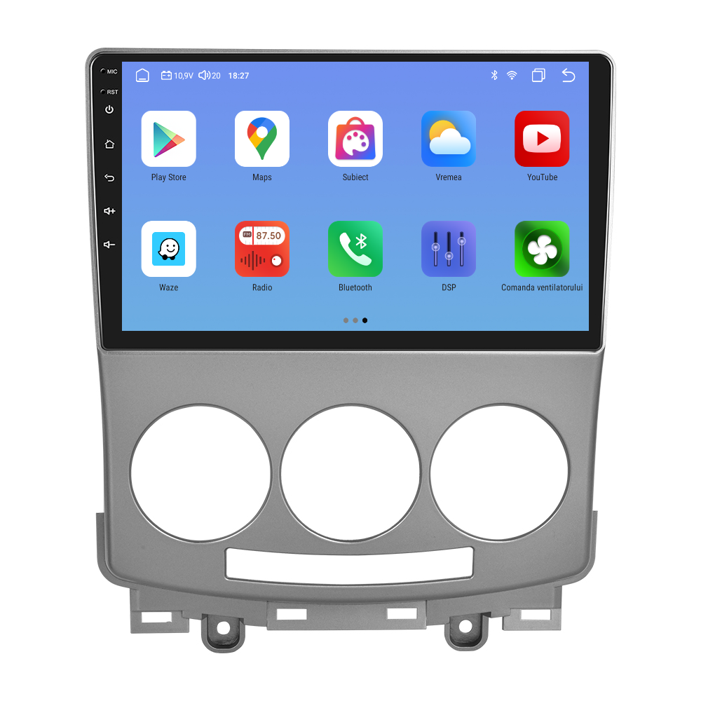 Navigatie dedicata Mazda 5 (2007-2010) cu Android 14, 4 GB RAM 64 GB ROM, OCTA-CORE, Carplay si Android auto, Slot SIM 4G, ventilator de racire activ, ecran 9 inch HD