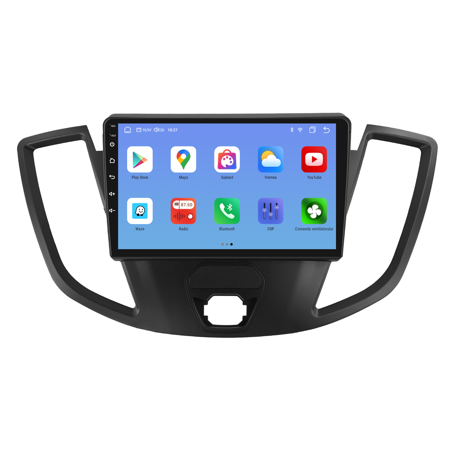 Navigatie dedicata Ford Transit (2015) Android 14, 8 GB RAM 128 GB ROM, OCTA-CORE 2.0Mhz, Carplay si Android auto, Slot SIM 4G, ventilator de racire activ, ecran 9 inch HD