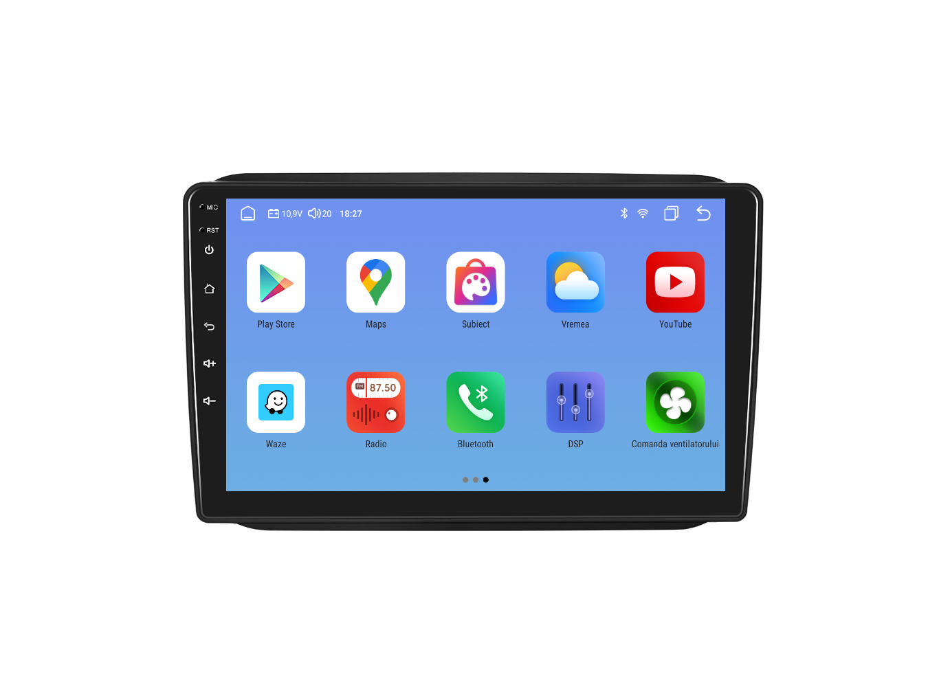 Navigatie dedicata Skoda Fabia (2008-2014) Android 14, 8 GB RAM 128 GB ROM, OCTA-CORE 2.0Mhz, Carplay si Android auto, Slot SIM 4G, ventilator de racire activ, ecran 10 inch HD