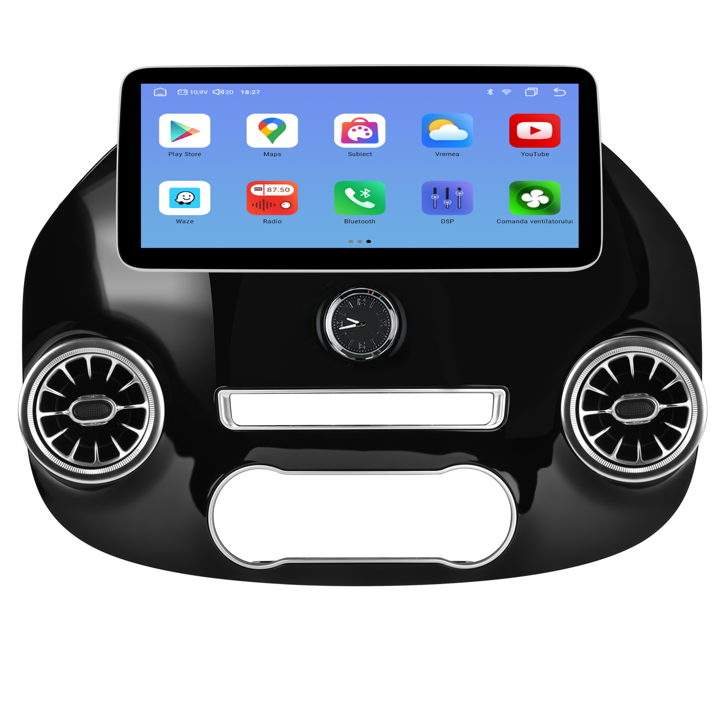 Navigatie dedicata Mercedes-Benz Vito (2016-2021) Android 14, 8 GB RAM 128 GB ROM, OCTA-CORE 2.0Mhz, Carplay si Android auto, Slot SIM 4G, ventilator de racire activ, ecran 12.3 inch HD