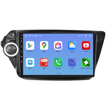 Navigatie dedicata Kia RIO (2011-2016) cu Android 14, 4 GB RAM 64 GB ROM, OCTA-CORE, Carplay si Android auto, Slot SIM 4G, ventilator de racire activ, ecran 9 inch HD