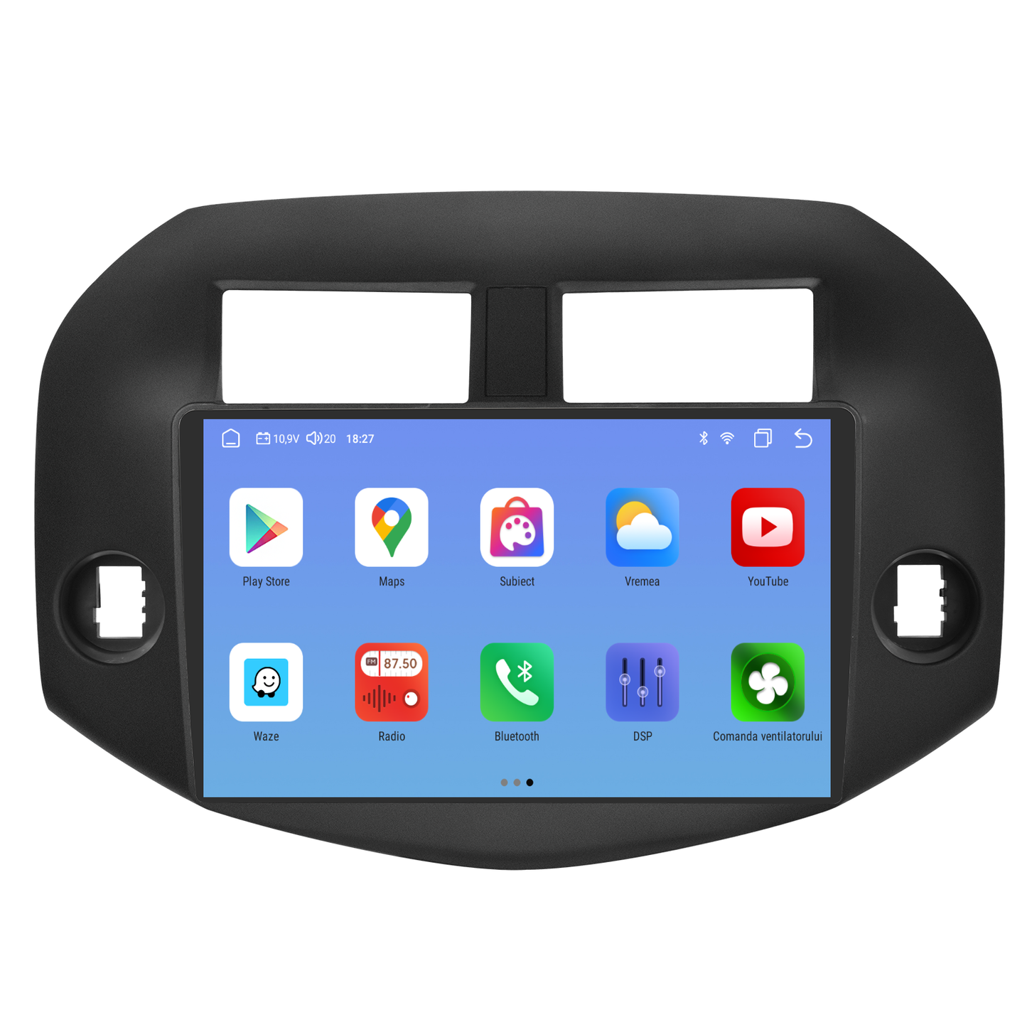 Navigatie dedicata Toyota RAV4 (2006-2012) Android 14, 8 GB RAM 128 GB ROM, OCTA-CORE 2.0Mhz, Carplay si Android auto, Slot SIM 4G, ventilator de racire activ, ecran 10.1 inch HD