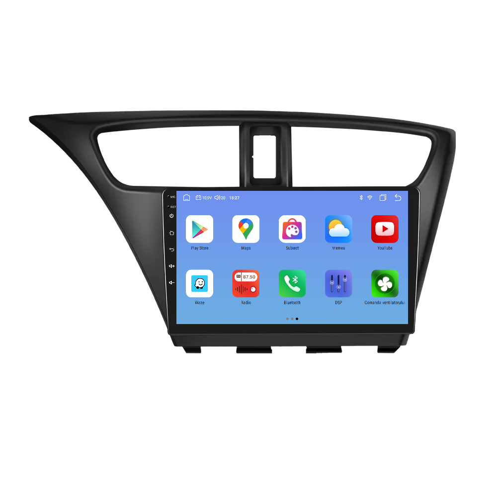Navigatie dedicata Honda Civic (2012-2017)  Android 14, 8 GB RAM 128 GB ROM, OCTA-CORE 2.0Mhz, Carplay si Android auto, Slot SIM 4G, ventilator de racire activ, ecran 9 inch HD
