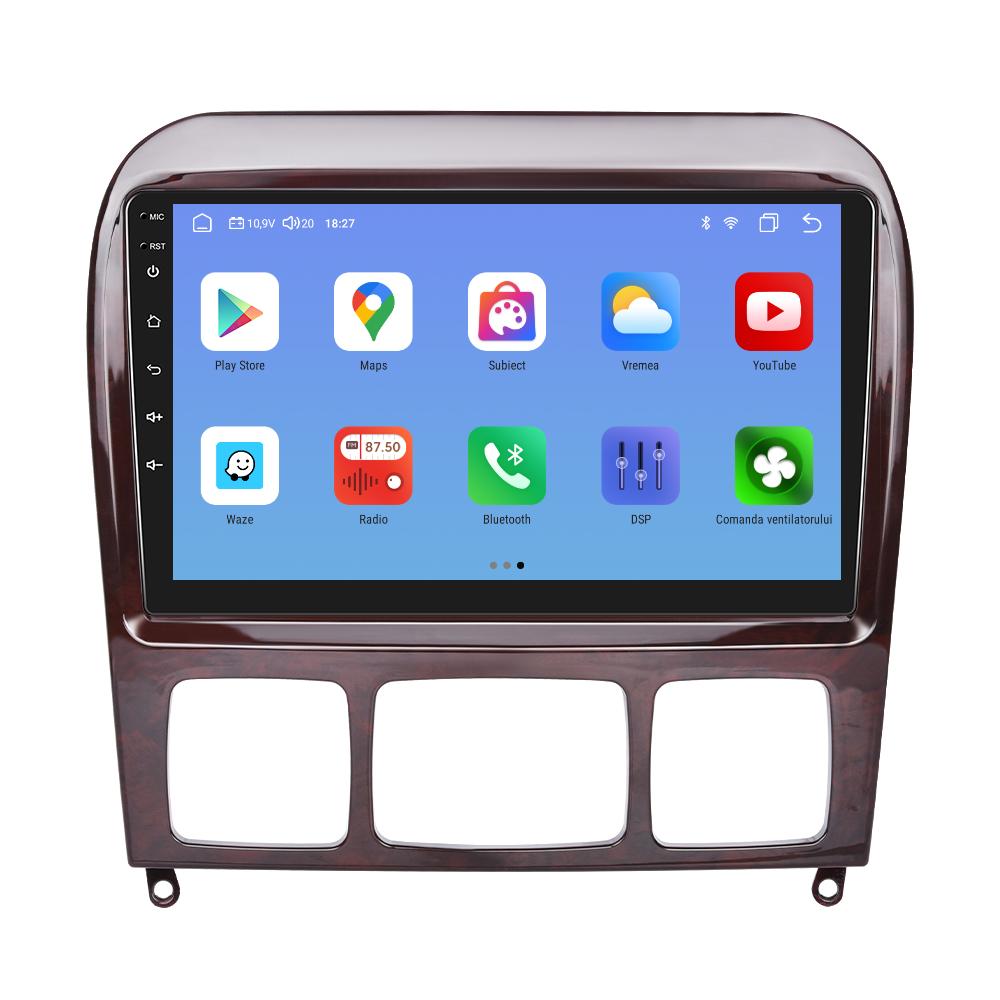 Navigatie dedicata Mercedes-Benz S-Class (1999-2007) cu Android 14, 4 GB RAM 64 GB ROM, OCTA-CORE, Carplay si Android auto, Slot SIM 4G, ventilator de racire activ, ecran 9 inch HD