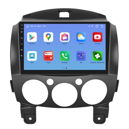 Navigatie dedicata Mazda 2 (2007-2014) cu Android 14, 4 GB RAM 64 GB ROM, OCTA-CORE, Carplay si Android auto, Slot SIM 4G, ventilator de racire activ, ecran 9 inch HD