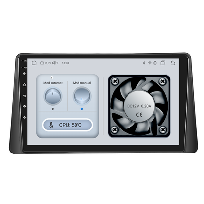Navigatie dedicata Renault Megane 2 (2002-2009) cu Android 14, 4 GB RAM 64 GB ROM, OCTA-CORE, Carplay si Android auto, Slot SIM 4G, ventilator de racire activ, ecran 9 inch HD