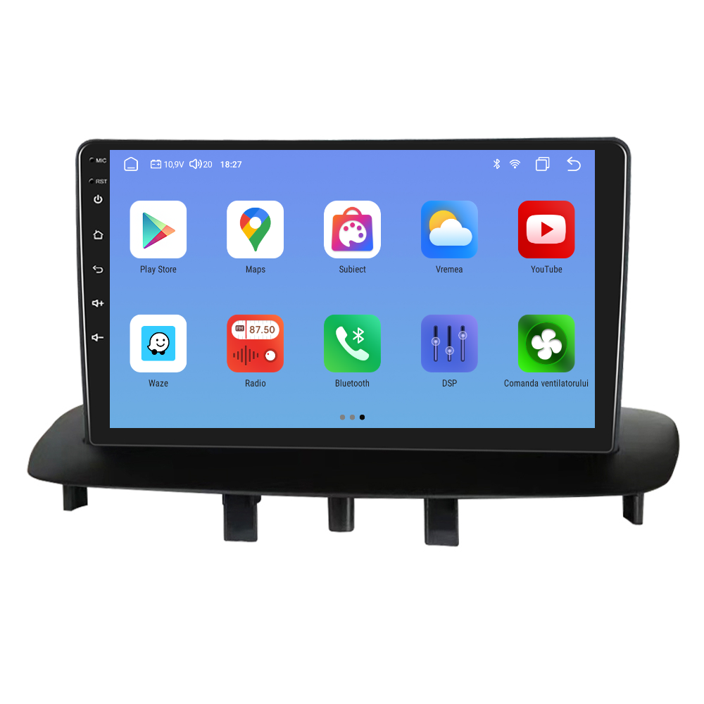 Navigatie dedicata Renault Megane 3/Fluence (2009-2015) Android 14, 8 GB RAM 128 GB ROM, OCTA-CORE 2.0Mhz, Carplay si Android auto, Slot SIM 4G, ventilator de racire activ, ecran 9 inch HD