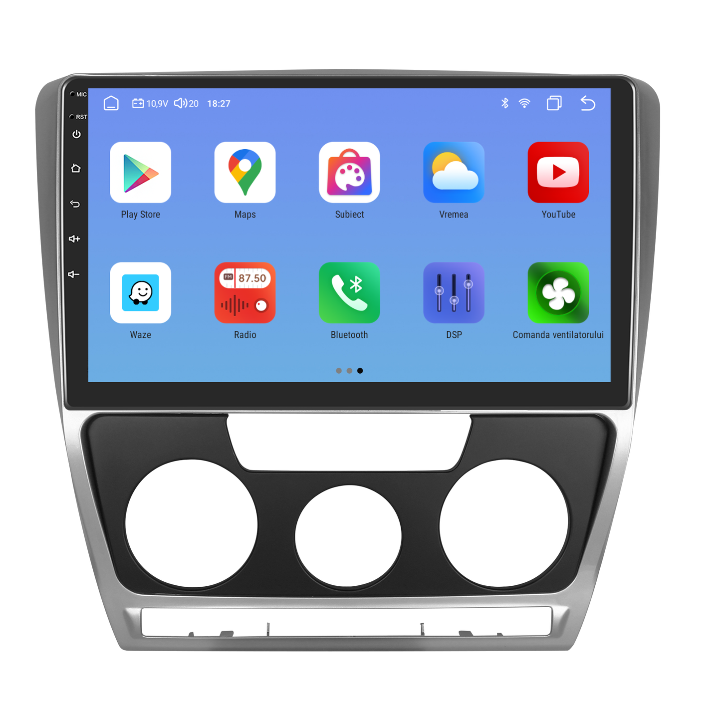 Navigatie dedicata Skoda Octavia 2 (2004-2013) cu Android 14, 4 GB RAM 64 GB ROM, OCTA-CORE, Carplay si Android auto, Slot SIM 4G, ventilator de racire activ, ecran 10 inch HD