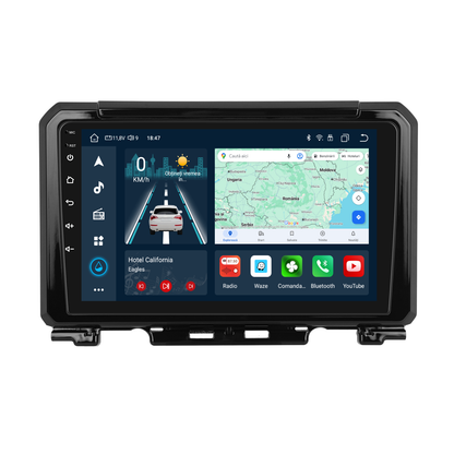 Navigatie dedicata SUZUKI Jimny 4 (2018-2023) cu Android 14, 4 GB RAM 64 GB ROM, OCTA-CORE, Carplay si Android auto, Slot SIM 4G, ventilator de racire activ, ecran 9 inch HD