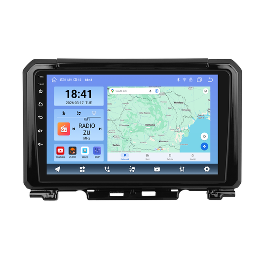 Navigatie dedicata SUZUKI Jimny 4 (2018-2023) cu Android 14, 8 GB RAM 128 GB ROM, OCTA-CORE 2.0Mhz, Carplay si Android auto, Slot SIM 4G, ventilator de racire activ, ecran 9 inch HD