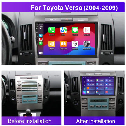 Navigatie dedicata Toyota Verso (2006) 2GB RAM 32GB ROM, Android 14, Carplay si Android Auto, cooler racire, ecran HD 10.1 inch