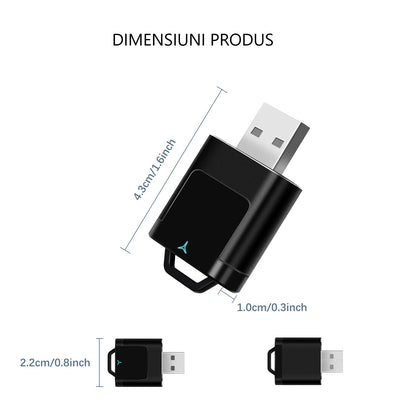 Adaptor Carplay si Andorid auto Mini, USB-A si USB-C, transforma conexiune USB in conexiune WIFI,