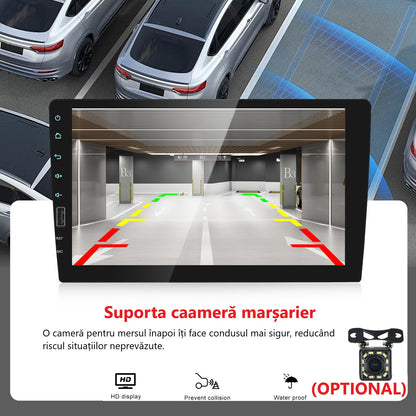 Player auto MP5, Universal 1DIN cu Carplay si Android auto, Bluetooth, USB ecran cu touchscreen 9 inch
