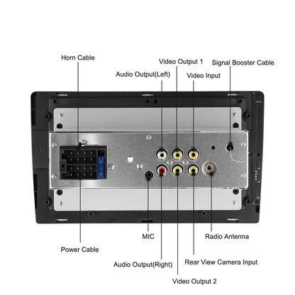 Player auto MP5, Universal 1DIN cu Carplay si Android auto, Bluetooth, USB ecran cu touchscreen 9 inch
