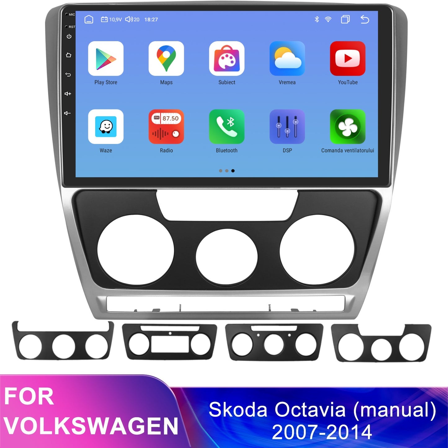 Navigatie dedicata Skoda Octavia 2 (2004-2013) cu Android 14, 4 GB RAM 64 GB ROM, OCTA-CORE, Carplay si Android auto, Slot SIM 4G, ventilator de racire activ, ecran 10 inch HD